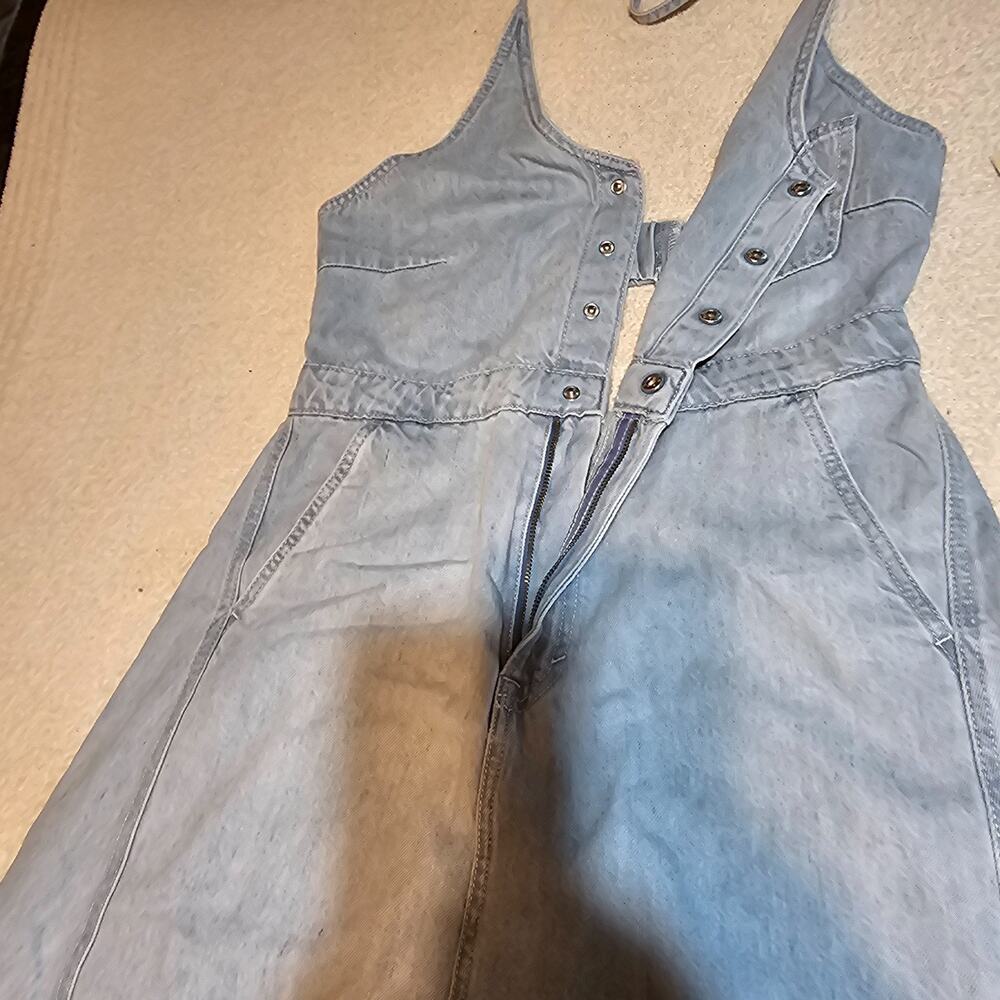 Universal Thread Light Wash Denim Halter Maxi Dress Size 10 NWT - Picture 4 of 10